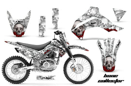 Graphics Kit Decal Sticker Wrap + # Plates For Kawasaki KLX140 2008-2018 BONES WHITE-atv motorcycle utv parts accessories gear helmets jackets gloves pantsAll Terrain Depot