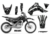 Load image into Gallery viewer, Graphics Kit Decal Sticker Wrap + # Plates For Kawasaki KLX140 2008-2018 REAPER BLACK-atv motorcycle utv parts accessories gear helmets jackets gloves pantsAll Terrain Depot
