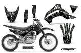 Graphics Kit Decal Sticker Wrap + # Plates For Kawasaki KLX140 2008-2018 REAPER BLACK