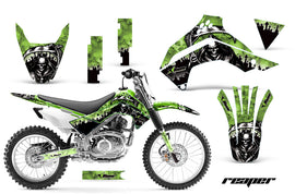 Dirt Bike Decal Graphics Kit Sticker Wrap For Kawasaki KLX140 2008-2018 REAPER GREEN-atv motorcycle utv parts accessories gear helmets jackets gloves pantsAll Terrain Depot