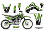 Graphics Kit Decal Sticker Wrap + # Plates For Kawasaki KLX140 2008-2018 REAPER GREEN