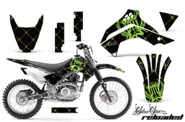 Dirt Bike Decal Graphics Kit Sticker Wrap For Kawasaki KLX140 2008-2018 RELOADED GREEN BLACK-atv motorcycle utv parts accessories gear helmets jackets gloves pantsAll Terrain Depot