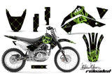 Dirt Bike Decal Graphics Kit Sticker Wrap For Kawasaki KLX140 2008-2018 RELOADED GREEN BLACK