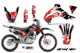 Graphics Kit Decal Sticker Wrap + # Plates For Kawasaki KLX140 2008-2018 STREET STAR RED