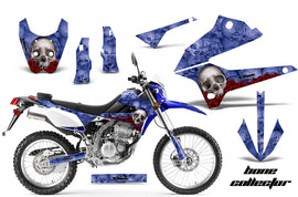 Dirt Bike Decals Graphics Kit Sticker Wrap For Kawasaki KLX250 2008-2018 BONES BLUE-atv motorcycle utv parts accessories gear helmets jackets gloves pantsAll Terrain Depot
