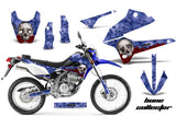 Dirt Bike Decals Graphics Kit Sticker Wrap For Kawasaki KLX250 2008-2018 BONES BLUE
