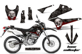 Dirt Bike Decals Graphics Kit Sticker Wrap For Kawasaki KLX250 2008-2018 BONES BLACK