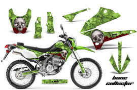 Dirt Bike Decals Graphics Kit Sticker Wrap For Kawasaki KLX250 2008-2018 BONES GREEN-atv motorcycle utv parts accessories gear helmets jackets gloves pantsAll Terrain Depot