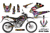 Dirt Bike Decals Graphics Kit Sticker Wrap For Kawasaki KLX250 2008-2018 EDHLK BLACK