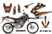 Load image into Gallery viewer, Dirt Bike Decals Graphics Kit Sticker Wrap For Kawasaki KLX250 2008-2018 FIRESTORM BLACK-atv motorcycle utv parts accessories gear helmets jackets gloves pantsAll Terrain Depot