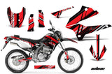 Dirt Bike Decals Graphics Kit Sticker Wrap For Kawasaki KLX250 2008-2018 INLINE RED BLACK