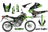 Dirt Bike Decals Graphics Kit Sticker Wrap For Kawasaki KLX250 2008-2018 HATTER GREEN BLACK