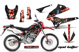 Dirt Bike Decals Graphics Kit Sticker Wrap For Kawasaki KLX250 2008-2018 HATTER RED BLACK