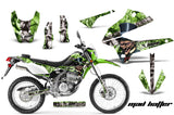 Dirt Bike Decals Graphics Kit Sticker Wrap For Kawasaki KLX250 2008-2018 HATTER SILVER GREEN