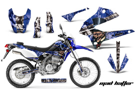 Dirt Bike Decals Graphics Kit Sticker Wrap For Kawasaki KLX250 2008-2018 HATTER BLUE SILVER-atv motorcycle utv parts accessories gear helmets jackets gloves pantsAll Terrain Depot