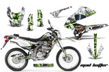 Dirt Bike Decals Graphics Kit Sticker Wrap For Kawasaki KLX250 2008-2018 HATTER GREEN WHITE