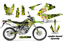 Load image into Gallery viewer, Dirt Bike Decals Graphics Kit Sticker Wrap For Kawasaki KLX250 2008-2018 MOTO MANDY GREEN-atv motorcycle utv parts accessories gear helmets jackets gloves pantsAll Terrain Depot