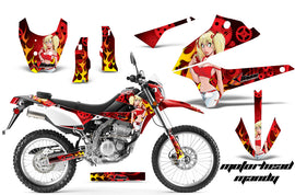 Dirt Bike Decals Graphics Kit Sticker Wrap For Kawasaki KLX250 2008-2018 MOTO MANDY RED-atv motorcycle utv parts accessories gear helmets jackets gloves pantsAll Terrain Depot