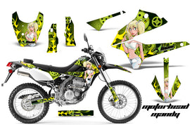 Dirt Bike Decals Graphics Kit Sticker Wrap For Kawasaki KLX250 2008-2018 MOTO MANDY WHITE GREEN-atv motorcycle utv parts accessories gear helmets jackets gloves pantsAll Terrain Depot