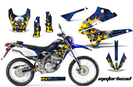 Dirt Bike Decals Graphics Kit Sticker Wrap For Kawasaki KLX250 2008-2018 MOTORHEAD BLUE-atv motorcycle utv parts accessories gear helmets jackets gloves pantsAll Terrain Depot