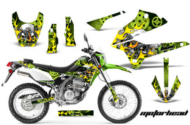 Dirt Bike Decals Graphics Kit Sticker Wrap For Kawasaki KLX250 2008-2018 MOTORHEAD GREEN-atv motorcycle utv parts accessories gear helmets jackets gloves pantsAll Terrain Depot