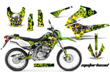 Dirt Bike Decals Graphics Kit Sticker Wrap For Kawasaki KLX250 2008-2018 MOTORHEAD GREEN