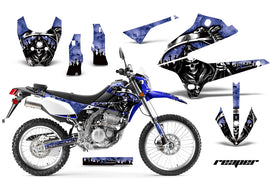 Dirt Bike Decals Graphics Kit Sticker Wrap For Kawasaki KLX250 2008-2018 REAPER BLUE-atv motorcycle utv parts accessories gear helmets jackets gloves pantsAll Terrain Depot