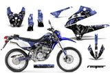 Dirt Bike Decals Graphics Kit Sticker Wrap For Kawasaki KLX250 2008-2018 REAPER BLUE