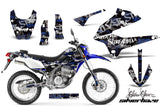 Dirt Bike Decals Graphics Kit Sticker Wrap For Kawasaki KLX250 2008-2018 SSSH BLUE BLACK