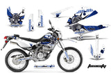 Dirt Bike Decals Graphics Kit Sticker Wrap For Kawasaki KLX250 2008-2018 TOXIC BLUE WHITE