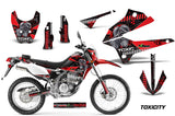 Dirt Bike Decals Graphics Kit Sticker Wrap For Kawasaki KLX250 2008-2018 TOXIC RED BLACK