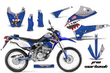 Dirt Bike Decals Graphics Kit Sticker Wrap For Kawasaki KLX250 2008-2018 WARHAWK BLUE