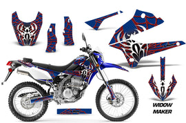 Dirt Bike Decals Graphics Kit Sticker Wrap For Kawasaki KLX250 2008-2018 WIDOW RED BLUE-atv motorcycle utv parts accessories gear helmets jackets gloves pantsAll Terrain Depot