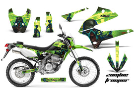 Dirt Bike Decals Graphics Kit Sticker Wrap For Kawasaki KLX250 2008-2018 ZOMBIE GREEN-atv motorcycle utv parts accessories gear helmets jackets gloves pantsAll Terrain Depot