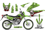 Graphics Kit Decal Sticker Wrap + # Plates For Kawasaki KLX250 2008-2018 BONES GREEN