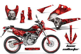 Graphics Kit Decal Sticker Wrap + # Plates For Kawasaki KLX250 2008-2018 BONES RED-atv motorcycle utv parts accessories gear helmets jackets gloves pantsAll Terrain Depot