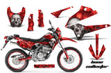 Graphics Kit Decal Sticker Wrap + # Plates For Kawasaki KLX250 2008-2018 BONES RED