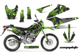 Graphics Kit Decal Sticker Wrap + # Plates For Kawasaki KLX250 2008-2018 CAMOPLATE GREEN