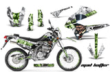 Graphics Kit Decal Sticker Wrap + # Plates For Kawasaki KLX250 2008-2018 HATTER GREEN WHITE