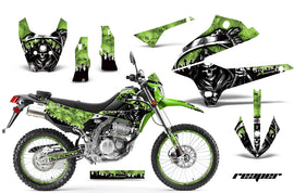 Graphics Kit Decal Sticker Wrap + # Plates For Kawasaki KLX250 2008-2018 REAPER GREEN-atv motorcycle utv parts accessories gear helmets jackets gloves pantsAll Terrain Depot
