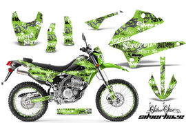 Graphics Kit Decal Sticker Wrap + # Plates For Kawasaki KLX250 2008-2018 SSSH BLACK GREEN-atv motorcycle utv parts accessories gear helmets jackets gloves pantsAll Terrain Depot