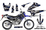 Graphics Kit Decal Sticker Wrap + # Plates For Kawasaki KLX250 2008-2018 SSSH BLUE BLACK