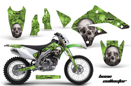 Dirt Bike Graphics Kit Decal Sticker Wrap For Kawasaki KLX450 2008-2012 BONES GREEN-atv motorcycle utv parts accessories gear helmets jackets gloves pantsAll Terrain Depot