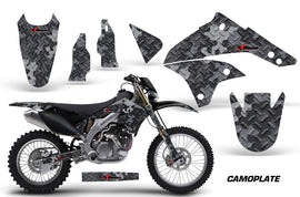 Dirt Bike Graphics Kit Decal Sticker Wrap For Kawasaki KLX450 2008-2012 CAMOPLATE BLACK-atv motorcycle utv parts accessories gear helmets jackets gloves pantsAll Terrain Depot