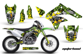 Dirt Bike Graphics Kit Decal Sticker Wrap For Kawasaki KLX450 2008-2012 MOTORHEAD GREEN-atv motorcycle utv parts accessories gear helmets jackets gloves pantsAll Terrain Depot