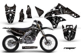 Graphics Kit Decal Sticker Wrap + # Plates For Kawasaki KLX450 2008-2012 REAPER BLACK