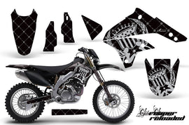 Dirt Bike Graphics Kit Decal Sticker Wrap For Kawasaki KLX450 2008-2012 RELOADED SILVER BLACK-atv motorcycle utv parts accessories gear helmets jackets gloves pantsAll Terrain Depot