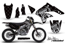 Graphics Kit Decal Sticker Wrap + # Plates For Kawasaki KLX450 2008-2012 RELOADED SILVER BLACK-atv motorcycle utv parts accessories gear helmets jackets gloves pantsAll Terrain Depot
