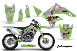 Dirt Bike Graphics Kit Decal Sticker Wrap For Kawasaki KLX450 2008-2012 TBOMBER GREEN-atv motorcycle utv parts accessories gear helmets jackets gloves pantsAll Terrain Depot