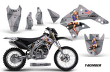 Dirt Bike Graphics Kit Decal Sticker Wrap For Kawasaki KLX450 2008-2012 TBOMBER SILVER